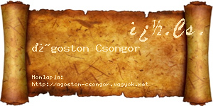 Ágoston Csongor névjegykártya