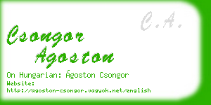 csongor agoston business card